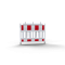 Schake EURO | panel fence | film RA1/A, red / white | length: 1,20 m | with lamp adapter